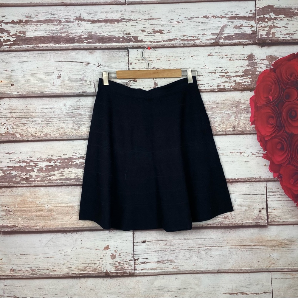 Max Studio Versatile Black Ribbed Circle Skirt - image 7